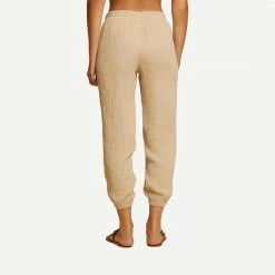 Nation LTD Womens Cairo Gauze Lounge Pant - Almond Milk 9 Nation LTD Womens Cairo Gauze Lounge Pant - Almond Milk