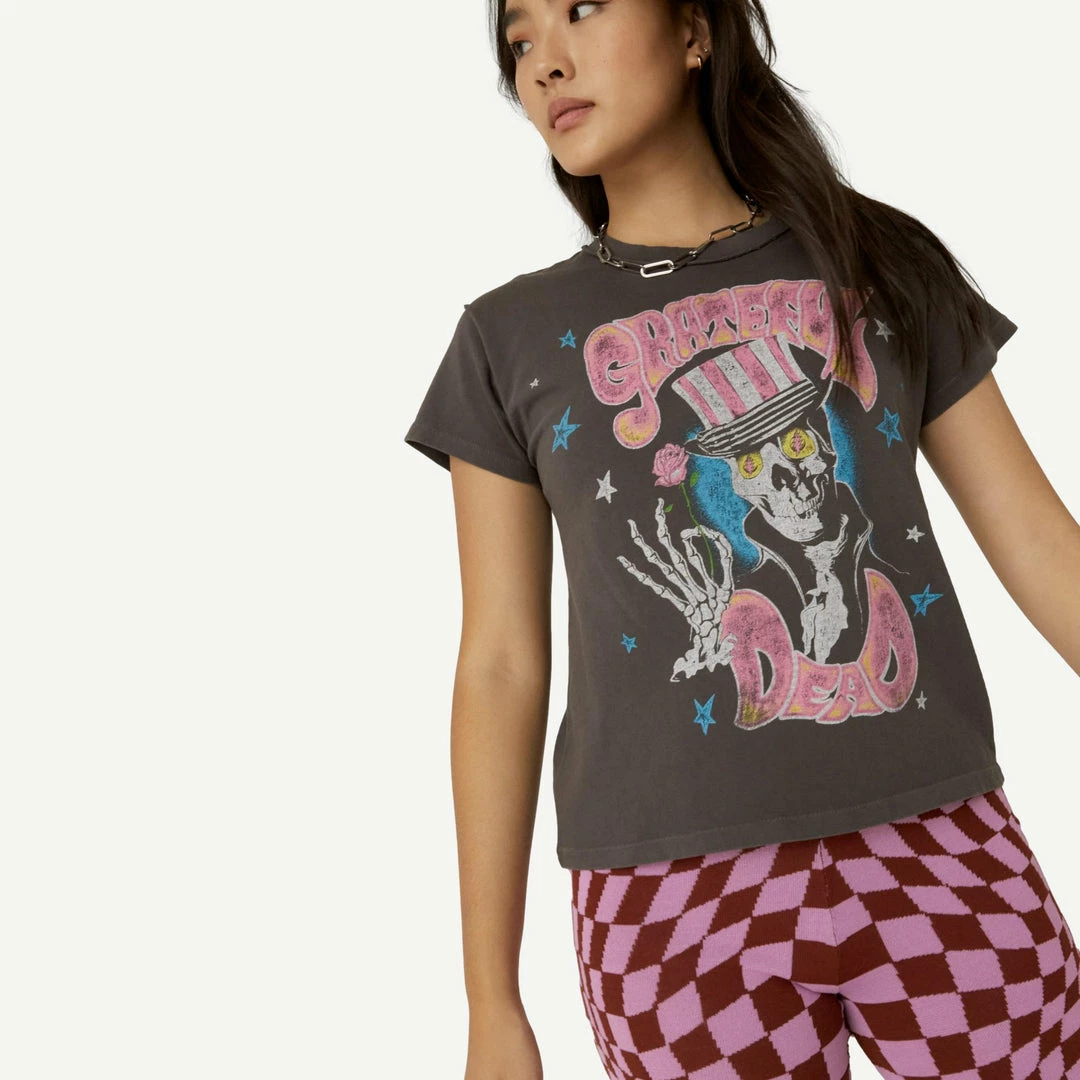 Daydreamer Grateful Dead Forever Skelly Reverse GF Tee - Washed Black