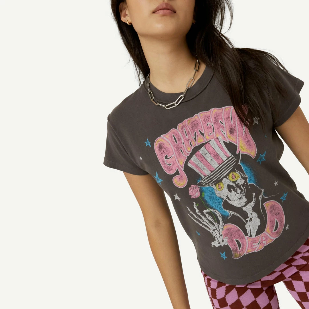 Daydreamer Grateful Dead Forever Skelly Reverse GF Tee - Washed Black