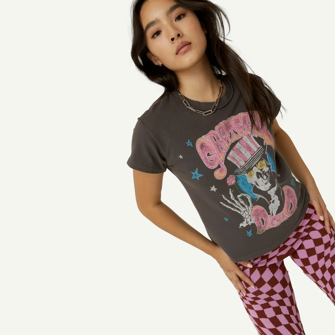 Daydreamer Grateful Dead Forever Skelly Reverse GF Tee - Washed Black
