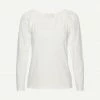 Nation LTD Womens Cherry Scoop Neck Tee Off White