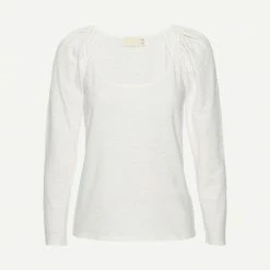 Nation LTD Womens Cherry Scoop Neck Tee Off White