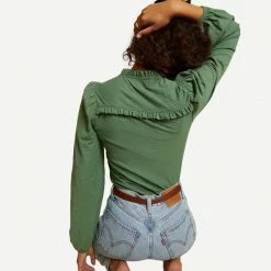 Nation LTD Claudine Yoked Tee - Jade