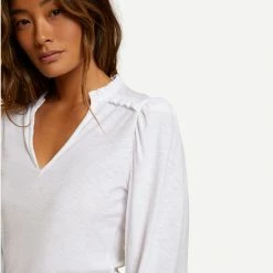 Nation LTD Claudine Yoked Tee - White