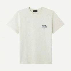 A.P.C. T-Shirt Raymond Heathered Ecru Mens