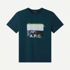 A.P.C. Mens T-Shirt Stanley In Green