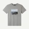 A.P.C. Mens T-Shirt Gauthier In Heathered Light Grey