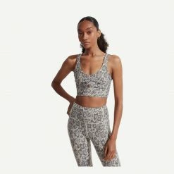 Varley Womens Let's Go Staunton Bra - Sage Noise Snake