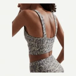 Varley Womens Let's Go Staunton Bra - Sage Noise Snake