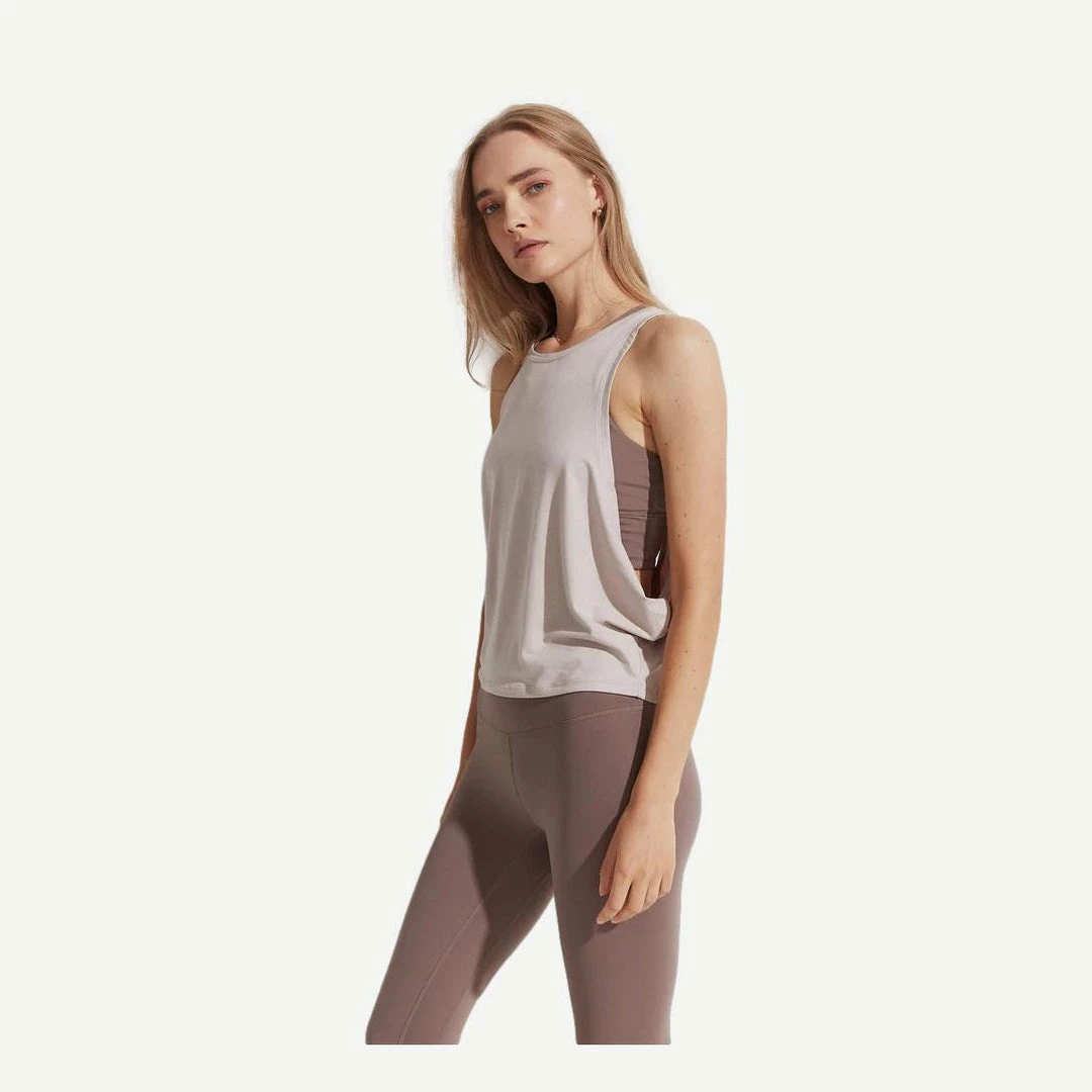 Varley Buckley Active Tank - Silver Grey Marl Womens 6 Varley Buckley Active Tank - Silver Grey Marl Womens