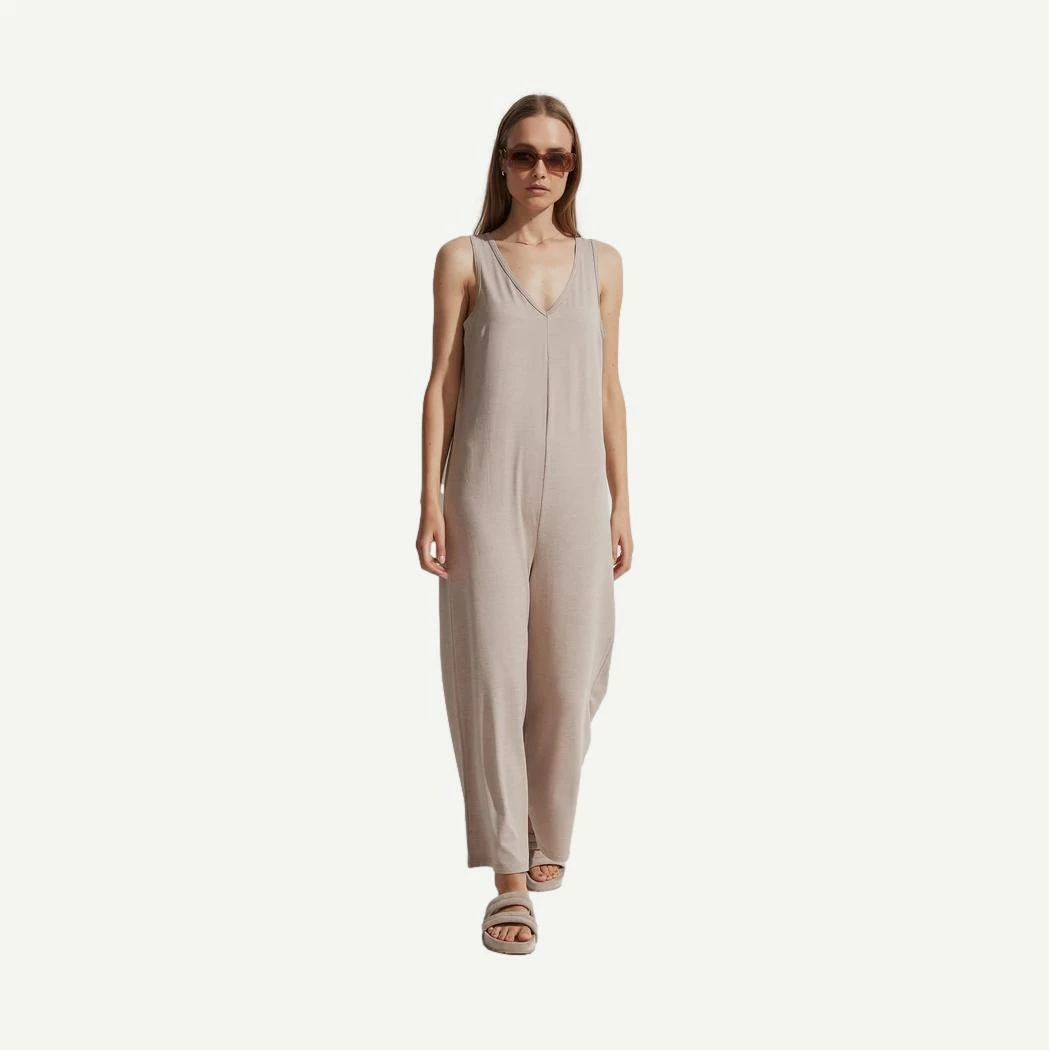 Varley Womens Pelion Jumpsuit - Taupe Marl