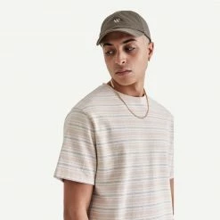 Wax London Dean Tee Trail Stripe - Pink