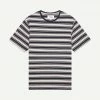 Wax London Dean Tee Trail Stripe - Navy 1 Wax London Dean Tee Trail Stripe - Navy