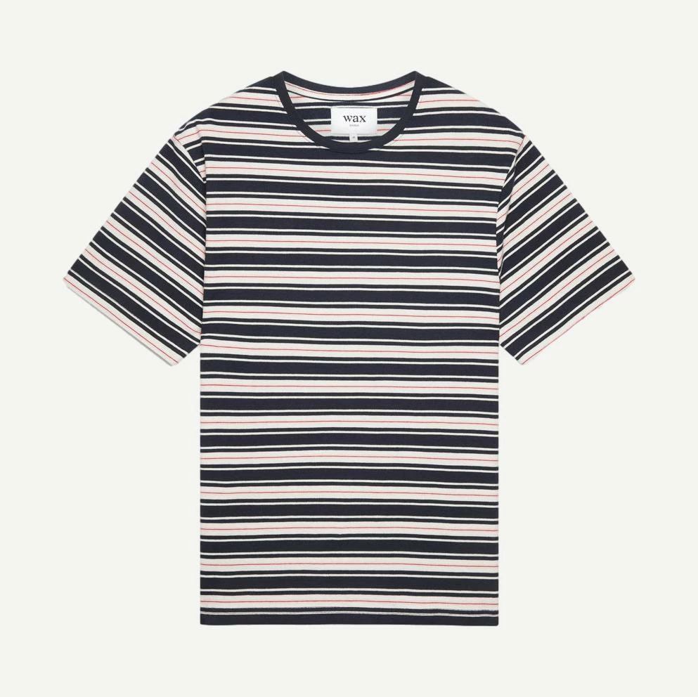 Wax London Dean Tee Trail Stripe - Navy 3 Wax London Dean Tee Trail Stripe - Navy
