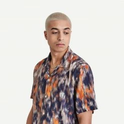 Wax London Mens Didcot Shirt Watercolour Floral