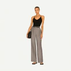 Enza Costa Stretch Silk Knit Baseball Racer Tank - Black