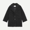 Ganni Boucle Wool Oversized Jacket In Phantom Womens