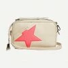 Golden Goose Womens Star Bag Hammered Leather Body Glitter Patch Star