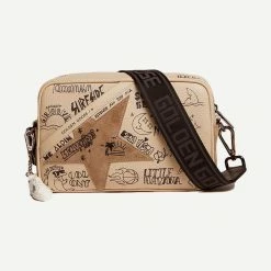 Golden Goose Star Bag Journey 40 Print Leather Body Suede Star