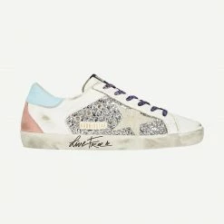 Golden Goose Superstar Glitter Leather Womens