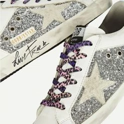Golden Goose Superstar Glitter Leather Womens