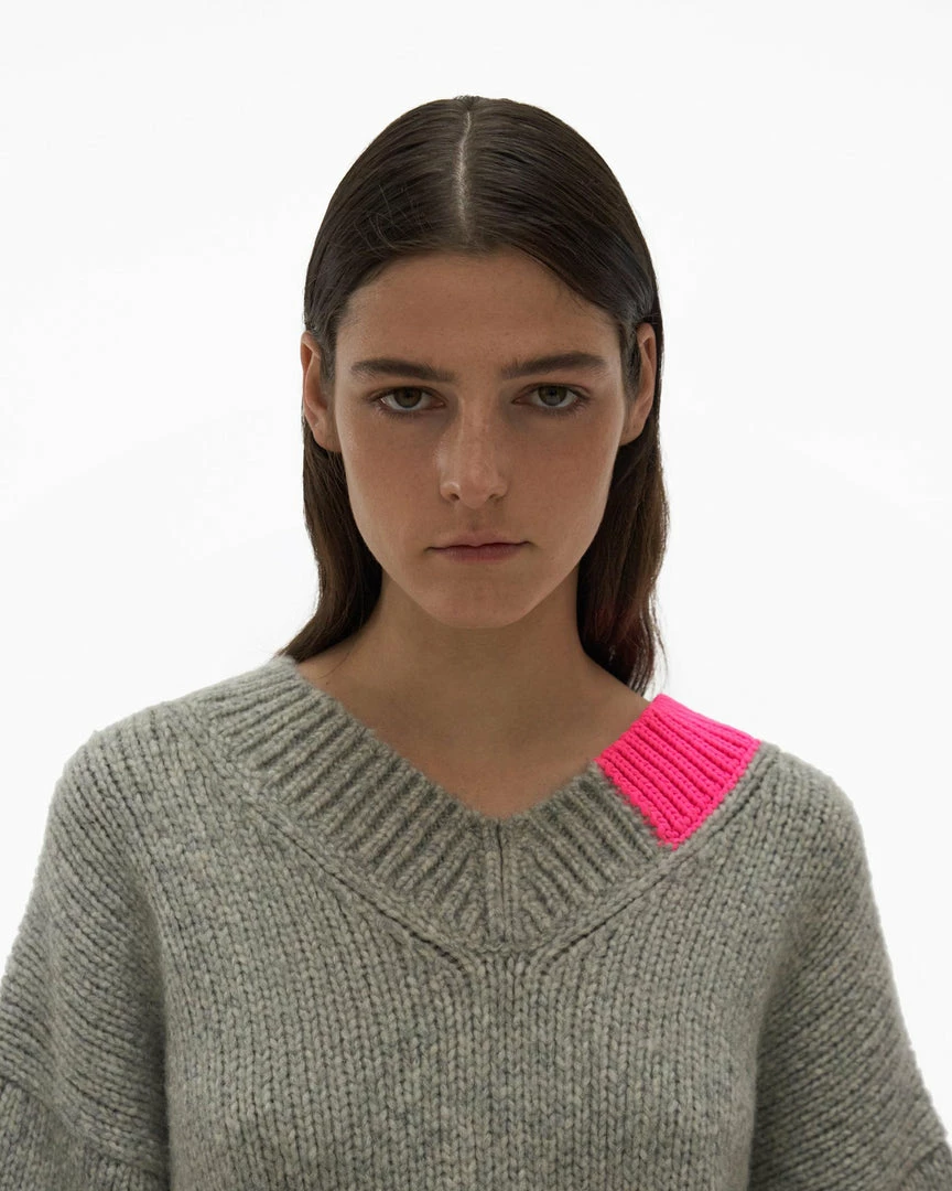 Helmut Lang Camel V. Neck Pink 8 Helmut Lang Camel V. Neck Pink