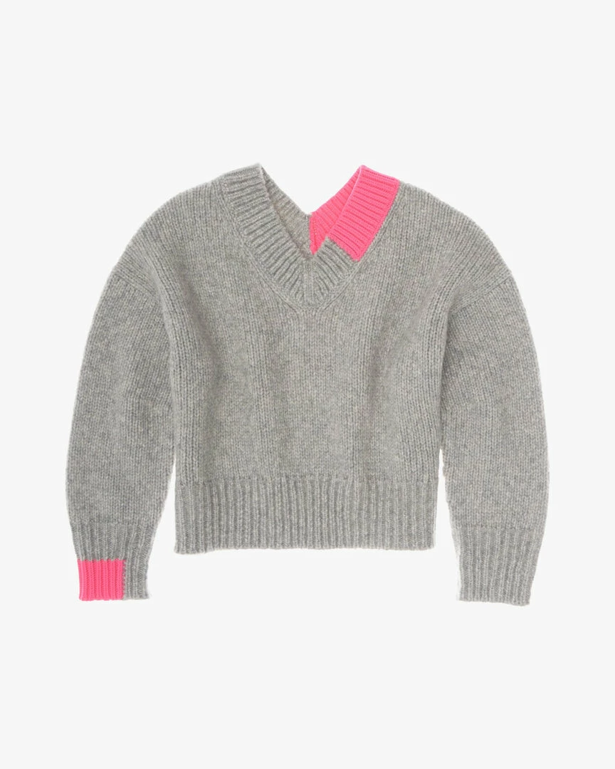 Helmut Lang Camel V. Neck Pink 3 Helmut Lang Camel V. Neck Pink