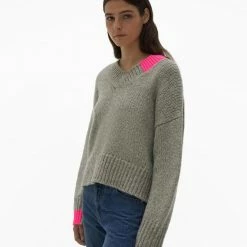 Helmut Lang Camel V. Neck Pink 12 Helmut Lang Camel V. Neck Pink