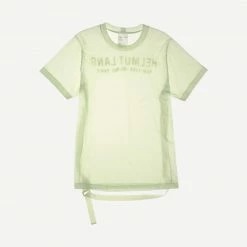 Helmut Lang Mens Aviator Short Sleeve Tee In Electric Green