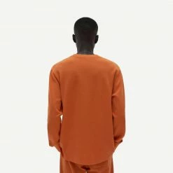 Helmut Lang Waffle Long Sleeve Tee Military Mens