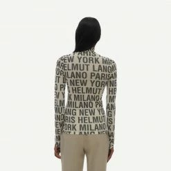 Helmut Lang Jersey Print Mockneck Womens