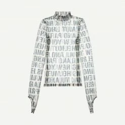 Helmut Lang Jersey Print Mockneck Womens