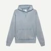 Wax London Buxton Hoodie Heavy Organic Cotton - Light Blue Mens