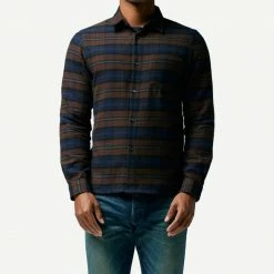 John Elliott Mens Sly Straight Hem Ridgeway Check