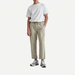 Wax London Pants & Denim Kurt Trouser Seersucker - Sage