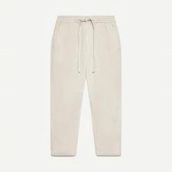 Wax London Mens Kurt Trouser Organic Cotton Twill - Stone