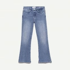 Frame Denim Womens Le Crop Mini Boot In Jadite