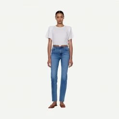 Frame Denim Le High Straight In Wine Ridge