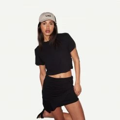 LNA Ribbed Billie Tee - Black