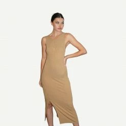 LNA Womens Miah Rib Tank Dress - Nectar