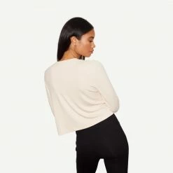 LNA Ribbed Long Sleeve Tee - Nude