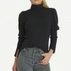 LNA Mazzy Rib Long Sleeve Top Black Womens