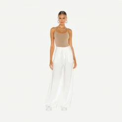 LNA Essential Scoop Tank Bodysuit - Nude