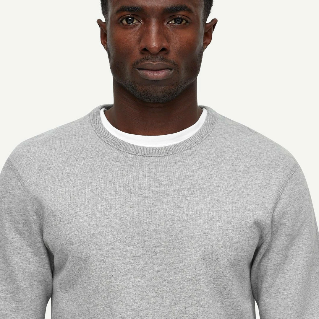 Reigning Champ Knit Mid Weight Terry Long Sleeve Crew Neck In Heather Grey 8 Reigning Champ Knit Mid Weight Terry Long Sleeve Crew Neck In Heather Grey