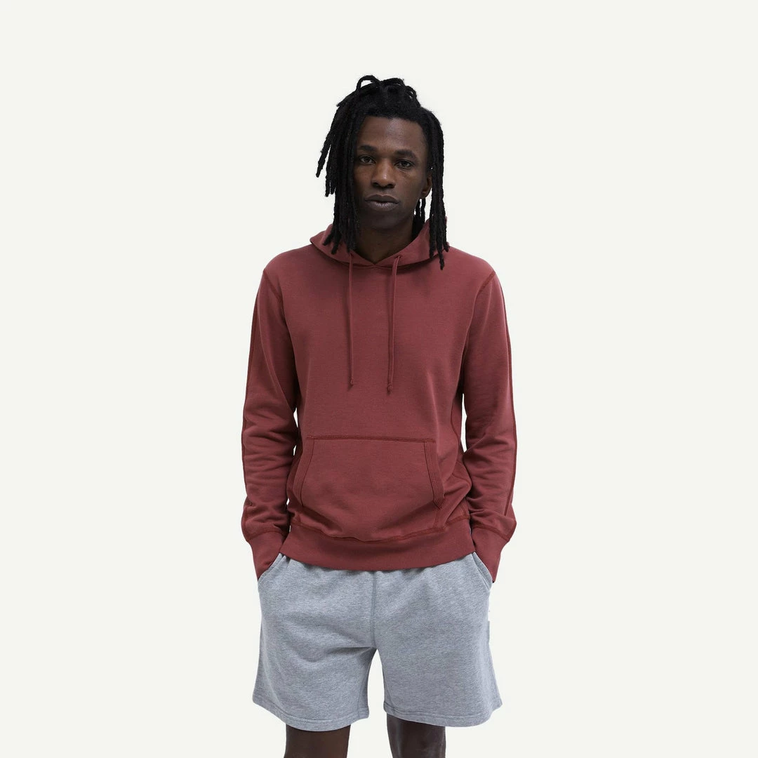 Reigning Champ Knit Lightweight Terry Pullover Hoodie In Russet 5 Reigning Champ Knit Lightweight Terry Pullover Hoodie In Russet