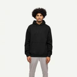 Reigning Champ Knit Mid Weight Terry Pullover Hoodie In Black