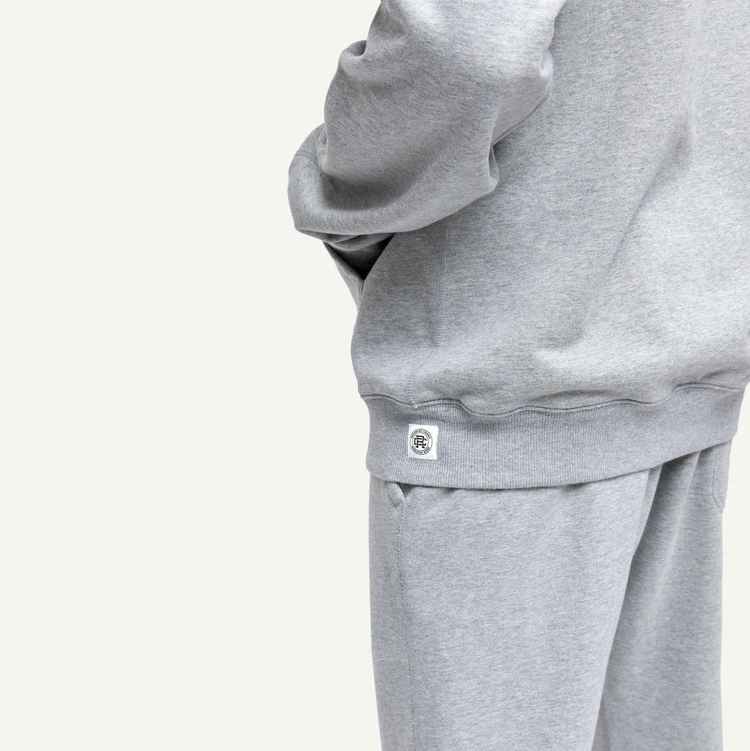 Reigning Champ Knit Mid Weight Terry Pullover Hoodie In Heather Grey