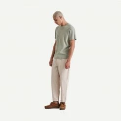 Wax London Reid SS Tee Compact Cotton - Light Green