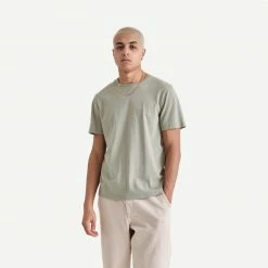 Wax London Reid SS Tee Compact Cotton - Light Green