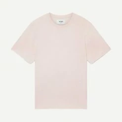 Wax London Mens Reid SS Tee Compact Cotton - Pink